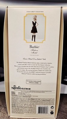 Classic Black Dress Silkstone Barbie Fashion Model Collection Gold Label |  eBay