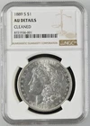 1889 S $1 Morgan Silver Dollar  - NGC AU Details Cleaned - Free Shipping