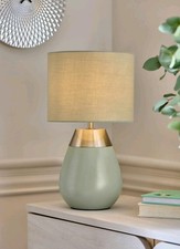 NEXT Sage Green Kit Touch Table Lamp