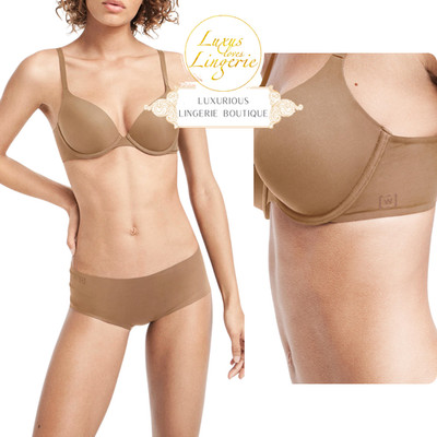 【美品】ilfelino layered upper bra Push Up Bra by Wolford 80B S M Fairly Light Beige Bra Padded