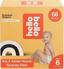 Hello Bello Premium Baby Diapers Size 6 I 68 Count of Disposable, Extra-Absorb