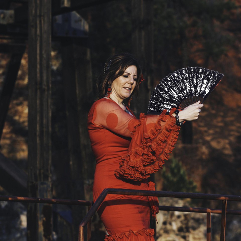 Hand Fan Dance Fans Foldable Elegant Vintage Fans for Wedding Dancing