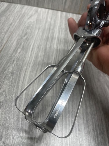 EKCO Stainless Steel Hand Crank Egg Beater 11" Long used good condition - Picture 11 of 17
