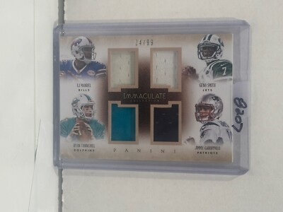 2014 Immaculate Quads Geno Smith Jimmy Garoppolo Ryan Tannehill/99 Rookie RC
