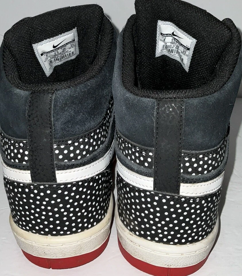 Nike Force Sky Zapatilla Deportiva Estampado Alto Lunares Para Mujer 705148-001 Tacón Cuña EE. UU. 8 Foto 4 de 4