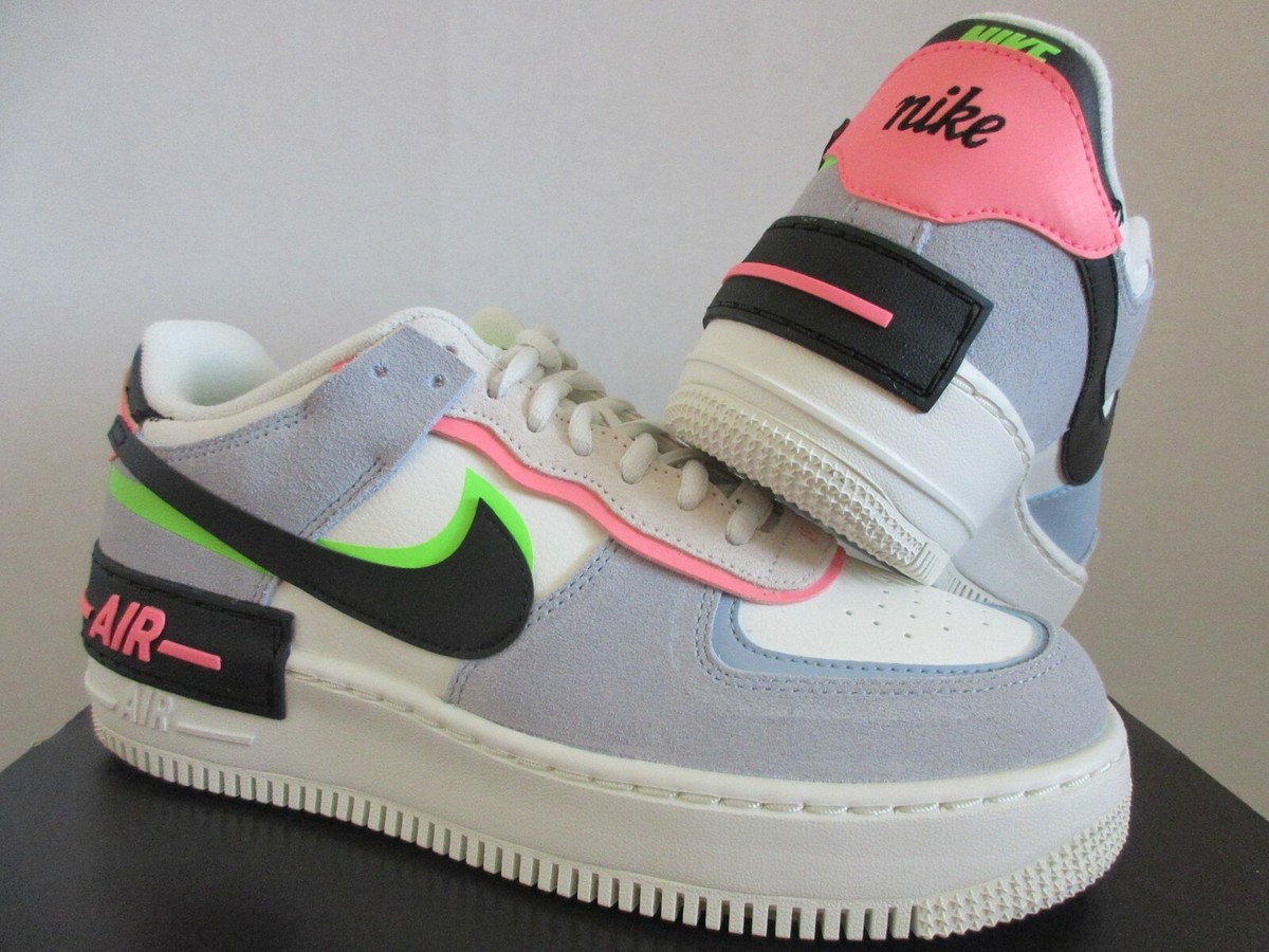 NIKE AIR FORCE NIKE AF1 SHADOW SAIL-BLK-SUNSET PULSE PINK SZ