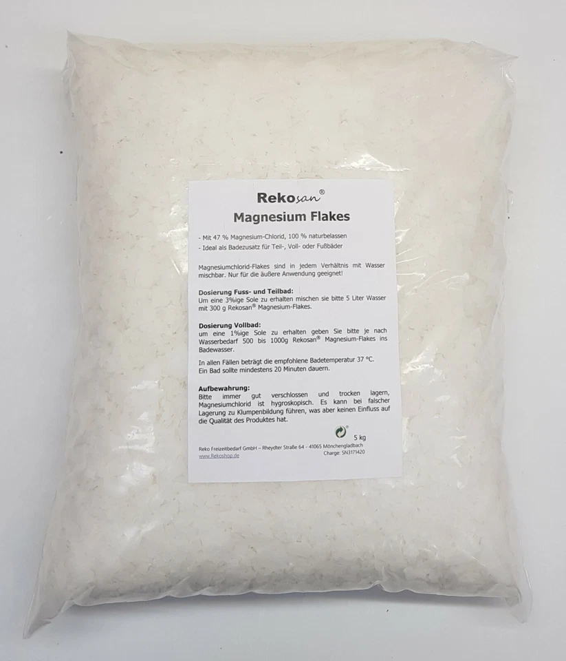 Rekosan Magnesiumchlorid Hexahydrat 5 kg 47% MgCl2 Flakes