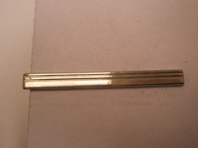 2'' Thin Design Parallel Lines Silver Tone Quality Modern Tie Bar Clip simple