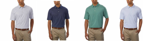 Kirkland Signature Men's Pima Cotton Silk Blend Short Sleeve Polo Shirt - Afbeelding 1 van 13