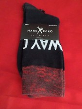 1 Pair Large Marc Ecko Cut  Sew Cotton Crew Socks 6-12 Red