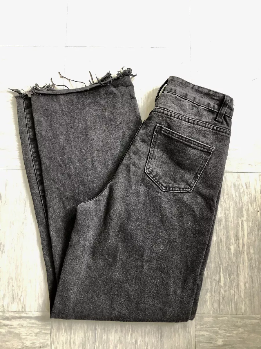 Shein Black Frayed Hem Jeans Size M eBay