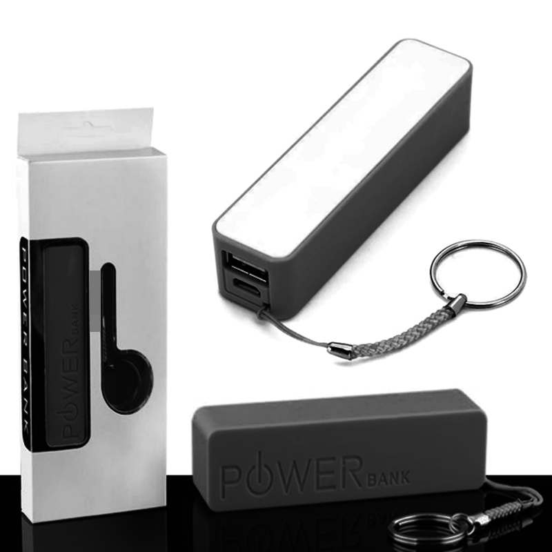 2600mAh Power Bank Keychain with LiIon Rechargeable Battery for