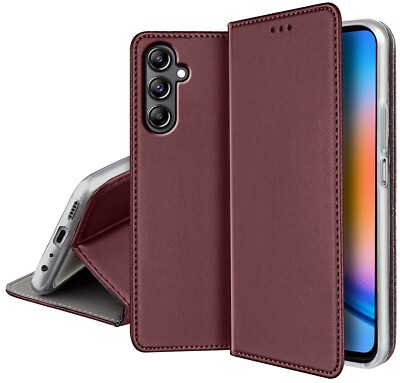 Fr Samsung Galaxy M35 - Premium HandyTasche Etui Flip Case Schutz Hlle  WEINROT | eBay.de