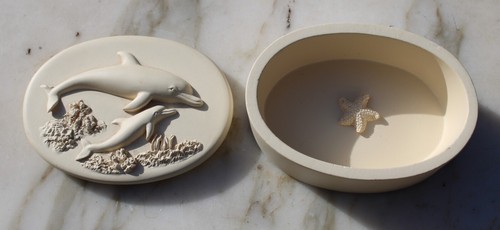 Vintage Angelstar Trinket Box Dolphins Angels Of The Sea - Picture 6 of 14