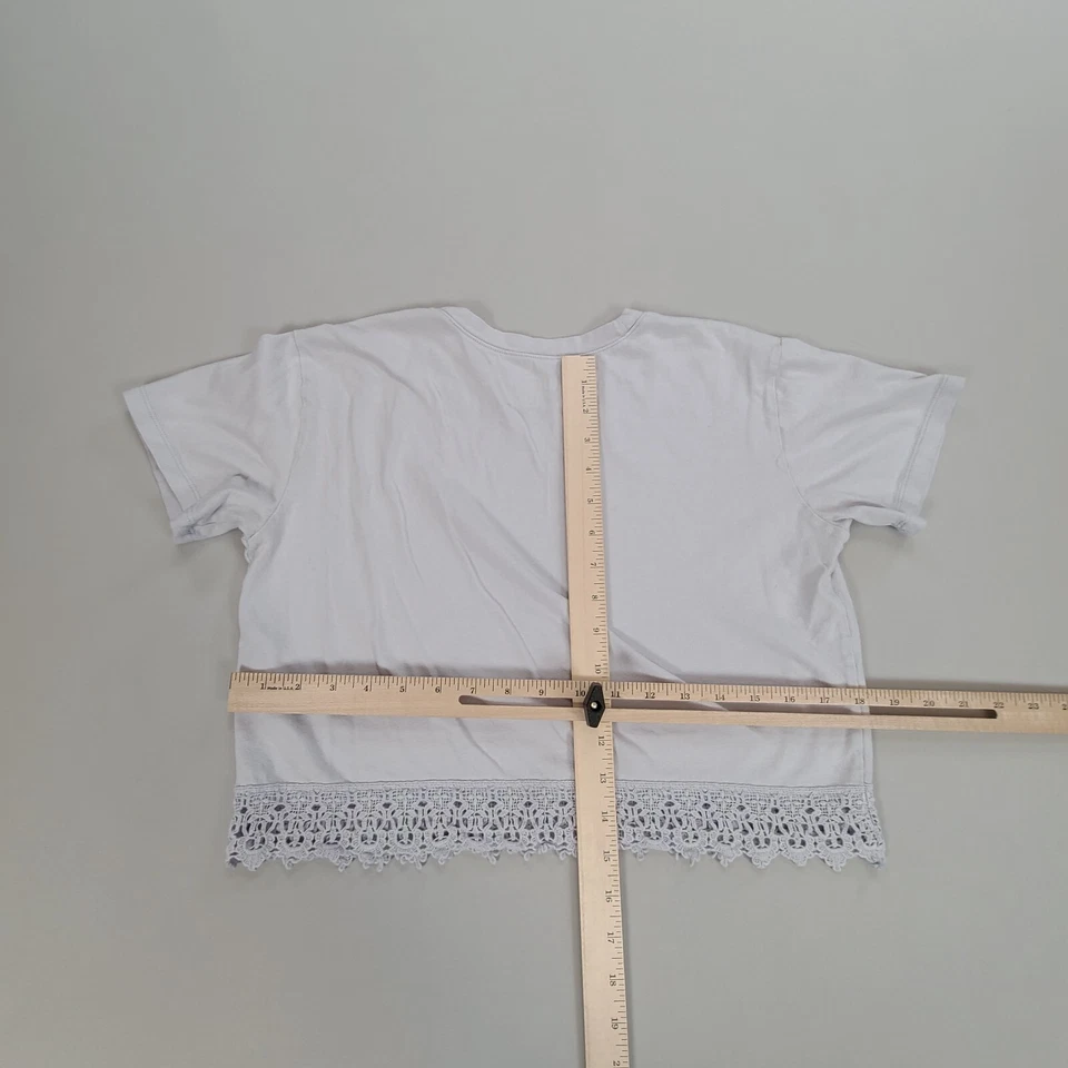 Camisa Hollister Feminina Pequena Azul Casual Cropped Leve Conforto Feminina - Imagem 3 de 4