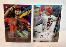 Matt Thaiss - 2020 Topps Fire Magenta /25 SP SSP + Finest Base Refractor RC Auto