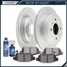 Rear Ceramic Brake Pads And Rotors For 1990-2001 Acura Integra Honda CRX Prelude