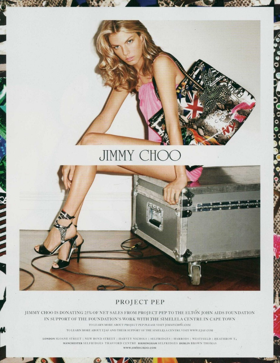 JIMMY CHOO Footwear Magazine Print Ad Advert long legs high heels shoes 2009