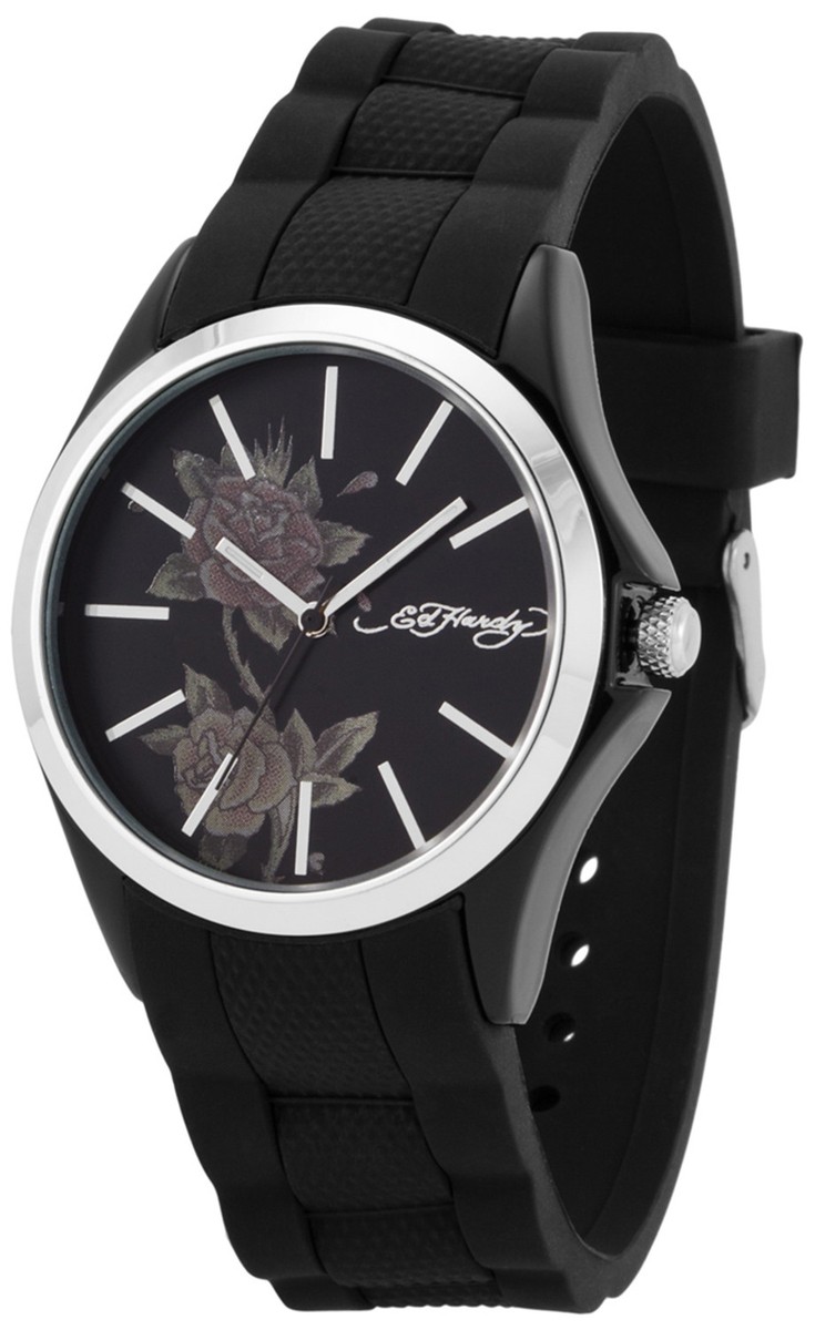 Ed Hardy Unisex Men Women Jelly Analog Quartz Waterproof  display picture 1