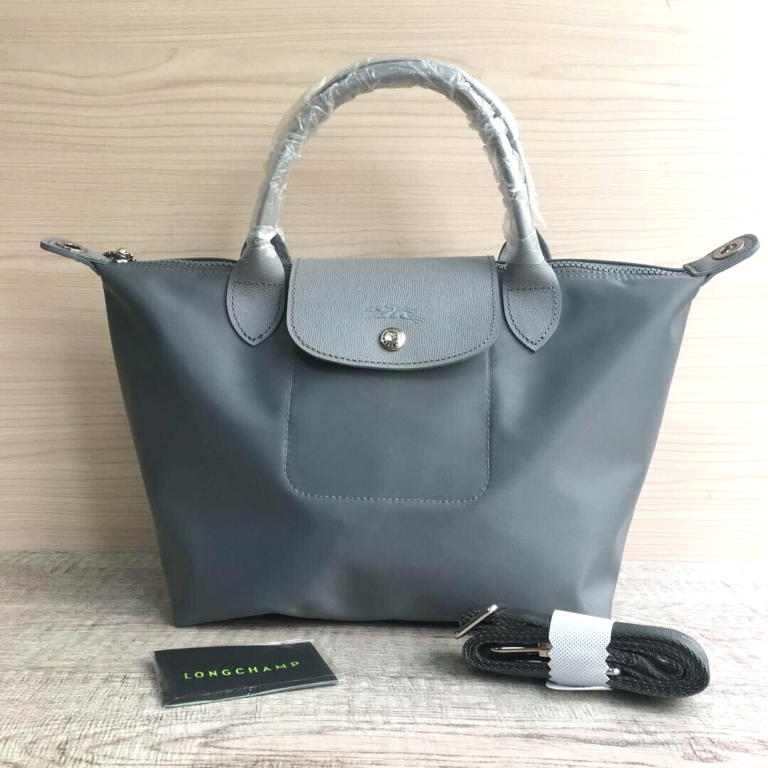 Longchamp Le Pliage Neo S Shoulder Tote Bag Gray - Unused Longchamp Le Pliage Neo S Shoulder Tote Bag Gray - Unused