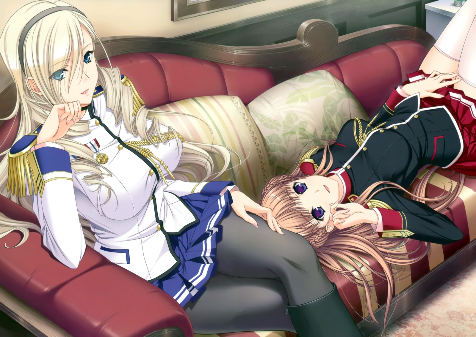 Anime walkure romanze girls blonde hair brown celia Custom Playmat Mat ...