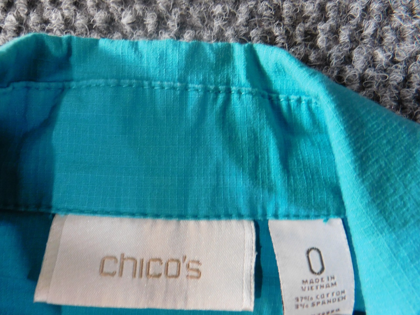 Chicos 0 Jacket Blue stretch five-button womens s… - image 4