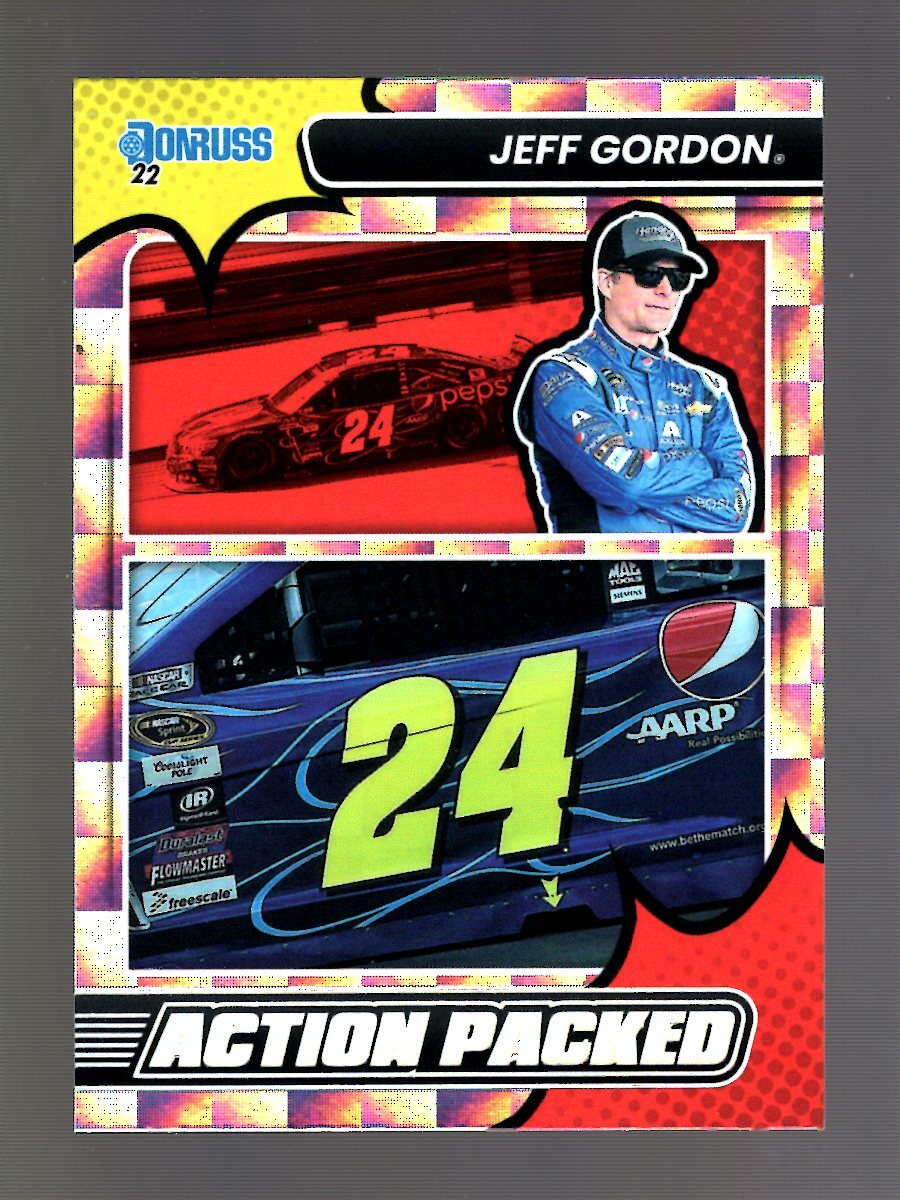 2022 DONRUSS NASCAR RACING ACTION PACKED CHECKERS #2 JEFF GORDON