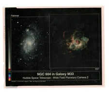 NASA PRESS RELEASE LARGE FORMAT TRANSPARENCY NGC 604 GALAXY M33