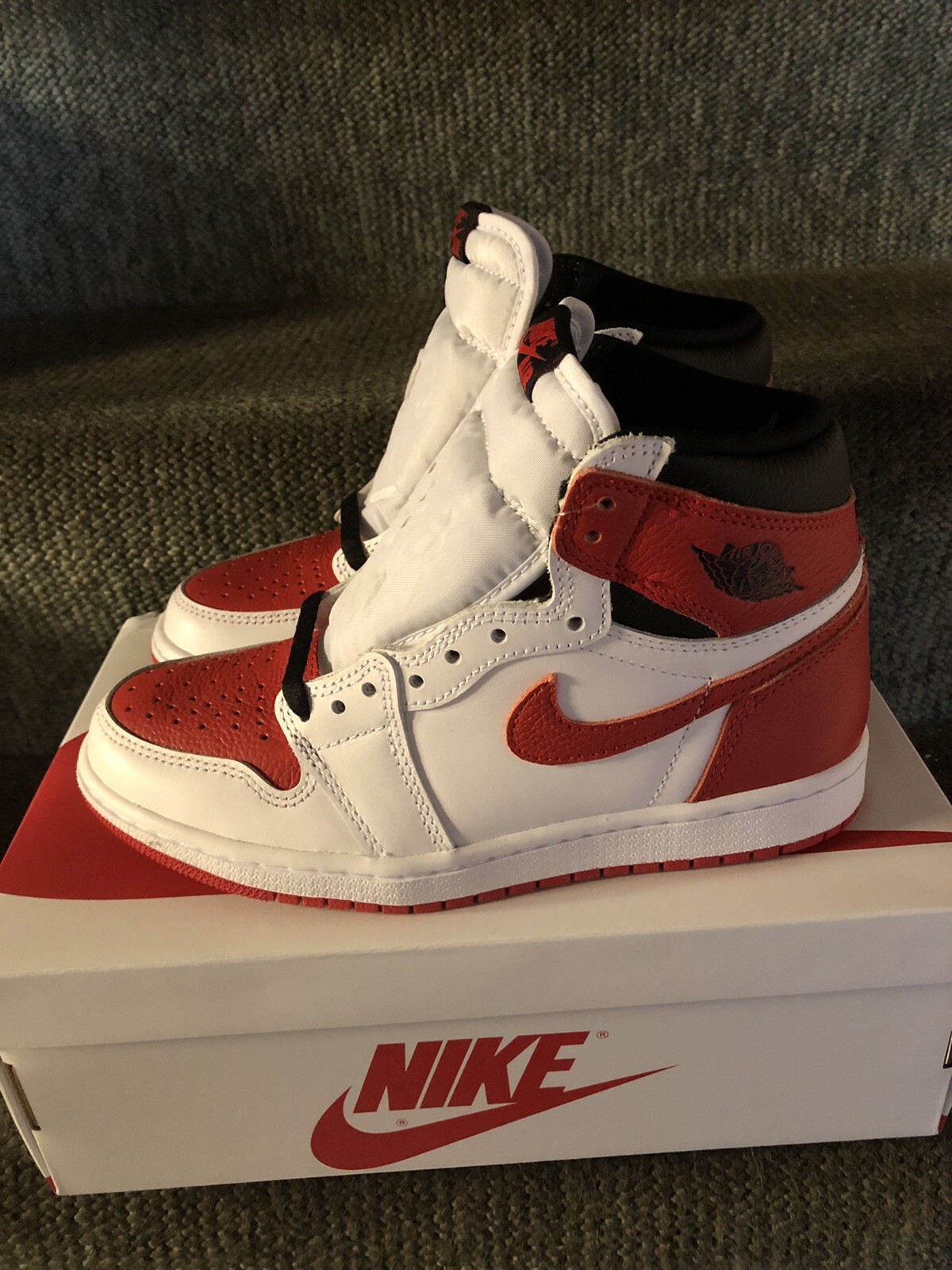 Nike Air Jordan 1 High OG Heritage University Red/White/Black/ UK 6 US 7 EU  40 | eBay