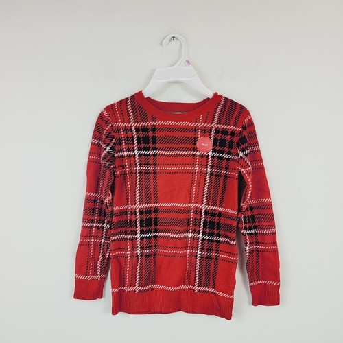 Charter Club Little Boys 6 Red Combo Plaid Family Sweater NWT AV56 - Picture 4 of 6