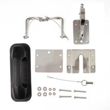 1Set Stainless Steel Quick Release Snap Davits Set Black Handle Boat Accessories