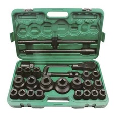 SET CHIAVI A BUSSOLA ESAGONALI 3/4" E 1" 26 PZ CAMION TRATTORI CON CRICCHETTO