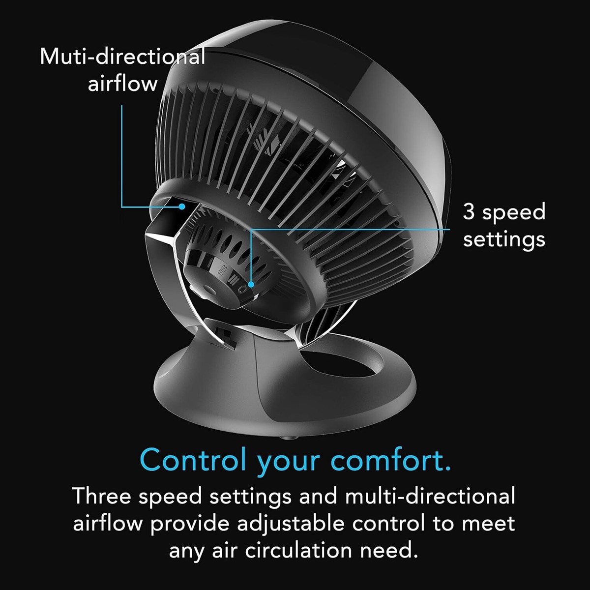 その他 Vornado 460 Compact Whole Room Air Circulator, Black by Vornado Vornado 460 Compact Whole Room Air Circulator Fan Black