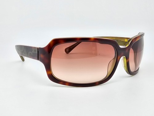 Coach S818 Rita Tortoise Green Frame Brown Gradient Lens Sunglasses w/ Case 63mm - Picture 7 of 19
