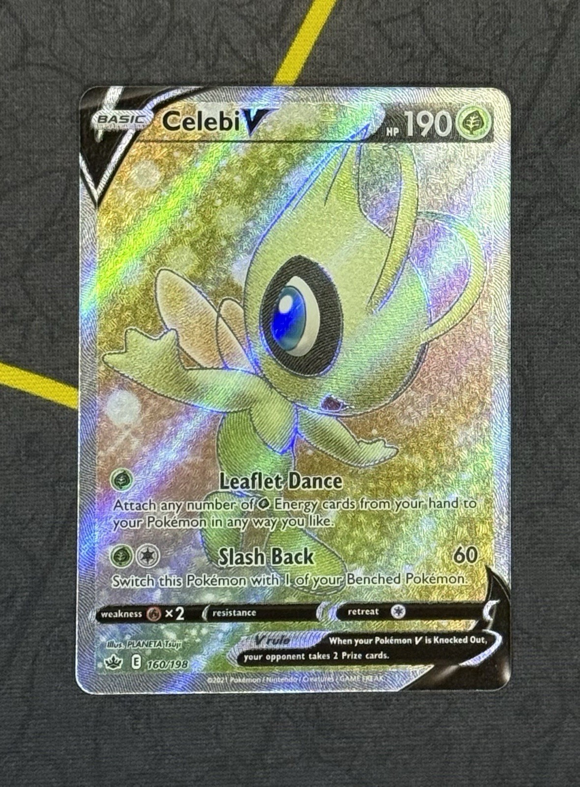 Celebi V (Full Art) 160/198 Swsh06: Sword & Shield - Chilling Reign Holo NM