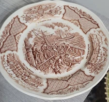 1 Vintage Bread Plate Alfred Meakin Fair Winds Brown 7"