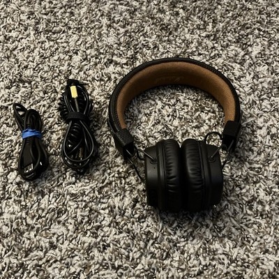 Marshall Major II On-Ear Headphones Black Adjustable Detachable 3.5mm/Micro-USB