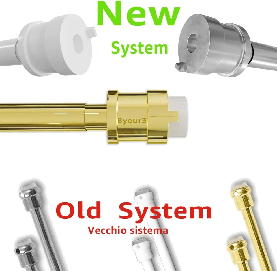 - Coppia Bastoni per Tende Con Molla a Pressione per Porta Finestra Astine Senza - Immagine 2 di 4