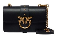 Pinko Love One Mini St. Cl. S UmhäNgetasche Tasche Nero - Antique Gold Schwarz