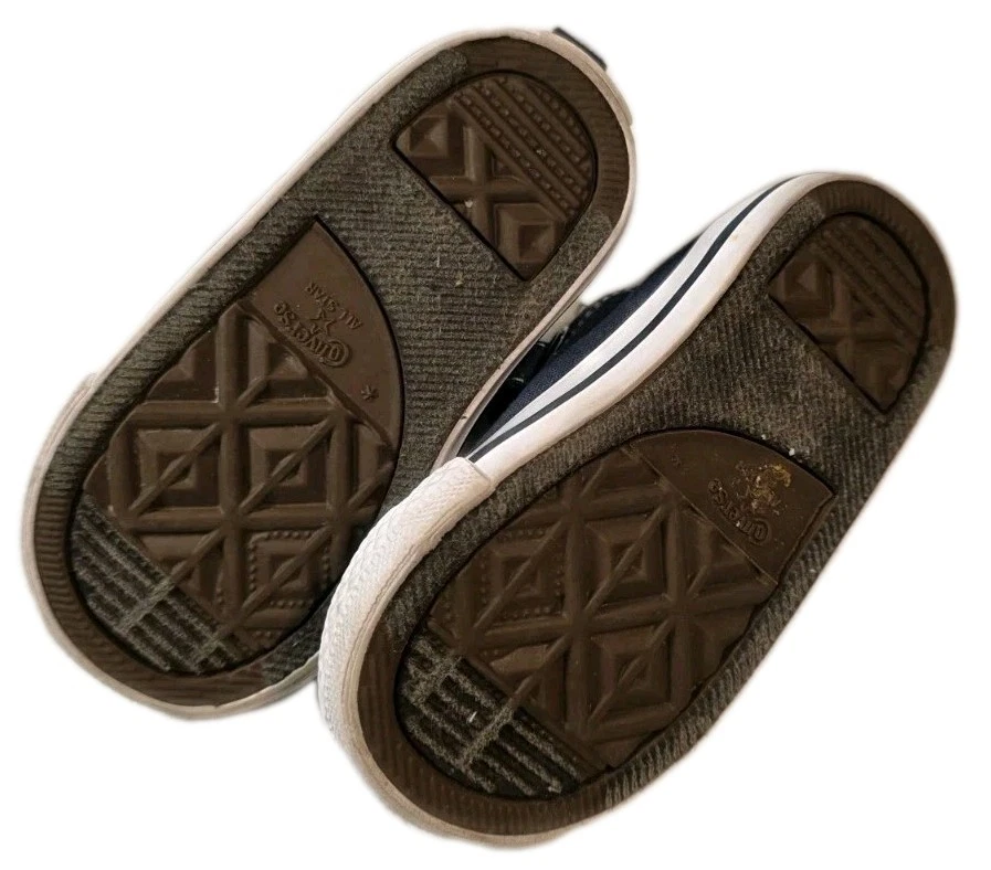 Chuck Taylor Hook & Loop Converse Infant Toddler Boys Girls Navy Low Top Sz 5 C1 - Image 3 of 3