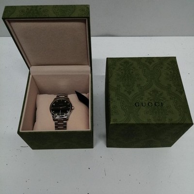 [B1N] Gucci G-Timeless 1862 Silver Black Dial Quartz Analog Men Watch [r4s]