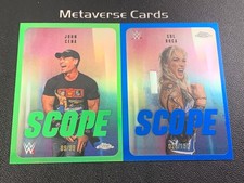 2026 Topps Chrome WWE Scope John Cena Sol Ruca Green Blue Ref /99/150 Lot*2