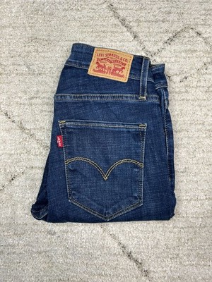 Levi's Damen Jeans Marine W26 L28 FR36 | 721 High Rise Skinny | Sehr Guter Zustand G