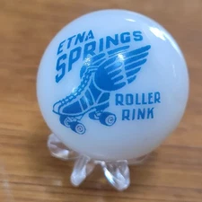 ETNA SPRINGS ROLLER SKATING RINK ADVERTISING MARBLE 1" SHOOTER SLIPPERY ROCK PA