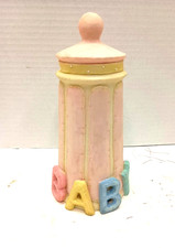 Vintage Pink Ceramic BABY Coin Piggy Bank Nursery Decor Baby Shower Gift Savings