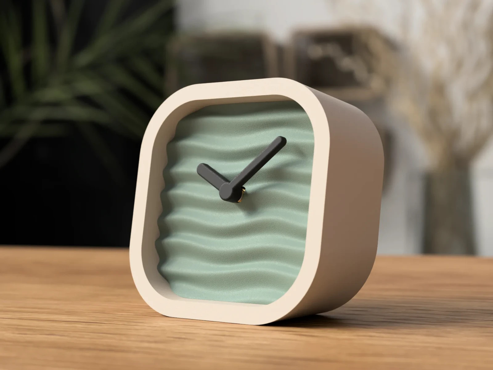 3D printed Wavy Clock - Sleek Modern Minimalist Clock - Perf