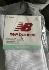 New Balance Mens XL White Wellness Crew Socks 1 Pair New with Tags