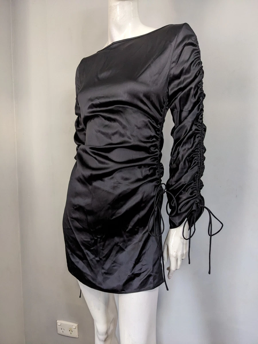 women's balloon long sleeve tiered dress Aemi + Co Notched Balloon Sleeve Tiered Mini Dress in Black – Weekend Vibes  Apparel