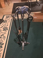 4 Pc Black Wrought Iron Fir Blue Rhino F1048