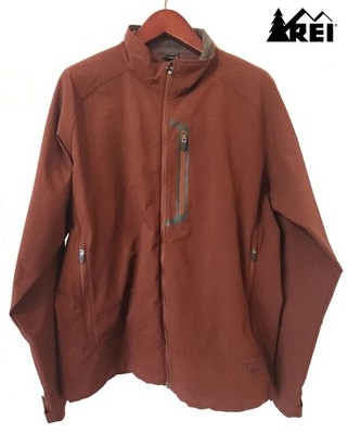 REI Signal Peak SOFTSHELL JACKET Maroon Red, Men's XL - FREE SHIP